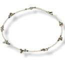 Funk-Collier Süsswasser Zuchtperle weiß mit...