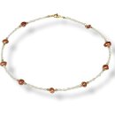 Funk-Collier Süsswasser Zuchtperle weiß mit...