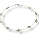 Funk-Collier Süsswasser Zuchtperle weiß mit...