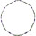 Funk-Collier Edelsteinkette Smaragd mit Amethyst, 925oo SI Schloß, ca. 60 cm, Damen