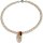 Funk-Collier Rosa Bambuskoralle mit Himmelstrompete (Muschel),Magnetschloss, 43.5 cm, Damen