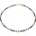 Funk-Collier Edelsteinkette Granat mit Muschelkernperlen, 925 SI Schloß, ca. 44 cm, Damen