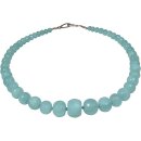 Funk-Collier Edelstein Kette Aquamarin facettiert, ca. 53...