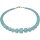 Funk-Collier Edelstein Kette Aquamarin facettiert, ca. 53 cm, Silber Schloß, Damen