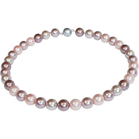 Funk-Collier Tamouree Muschelkernperle English Rose, Ø ca. 12 mm, Magnetschl, 47 cm