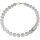 Funk-Collier Edelsteinkette Bergkristall fac, Aquamarin, 925 Silber verg, ca. 45 cm, Damen