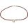 Funk-Collier Rote Bambus Korallen Kette mit Blisterperle Naturform, Länge: ca. 46.5 cm, Damen