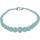 Edelstein Kette Aquamarin facettiert, ca. 51 cm, handgeknotet, Damen