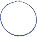 Funk-Collier Edelsteinkette Saphir facettiert, ca. 45.5...