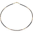 Funk-Collier Spinell fac. Pyrit fac. Muschelkernperle,...