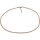 Textil Halsreif, metallic-Look ca. 43 - 46.5 cm, Karabiner, Rosé