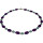Grüner Chalcedon, Jaspis, vers. Edelstein, 925oo Silber Schloß, ca. 46 cm