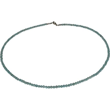 Funk-Collier Feine Edelsteinkette aus Apatit Ø ca. 3 mm, 925oo SI Schloß, ca. 43.5 cm, Damen