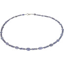 Edelsteinschmuck Tansanit-Collier, ca. 46 cm, Damen