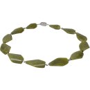 Funk-Collier Edelsteinkette Jade(Nephrith), versilberter...