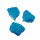Kupfersulfat gezüchteter blauer Glitzer Kristall auf Matrix Muttergestein