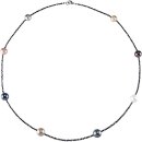 Funk-Collier Edelsteinkette Spinell facettiert, Tamouree...