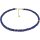 Exklusives Edelsteincollier Lapis Lazuli, 925oo SI vergoldet, ca. 45.5-51 cm
