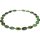 Funk-Collier Edelsteinschmuck Chrysopras, 925oo Silber Schloss, ca. 49 cm
