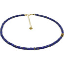 Edelsteinschmuck Lapis Lazuli, Linsencollier, 925oo...