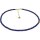 Edelsteinschmuck Lapis Lazuli, Linsencollier, 925oo Silber vergoldetes Schloss, Damen