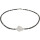Funk-Collier Edelsteinkette Hämatit mit Acryl Design Element, ca. 44.5 cm, Damen