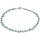 Funk-Collier Edelsteinschmuck Larimar, Muschelkernperle, ca. 45 cm, Magnetschloss