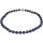 Edelstein Kette - afghanischer Lapis Lazuli Kugelcollier ca. 10 mm 925oo Silber Karabiner, ca. 47 cm