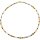 Funk-Collier Citrin, schwarzer Turmalin fac, Silber verg. Karabiner, Damen, ca. 45 cm