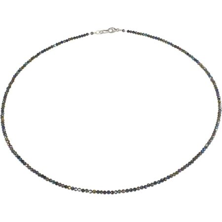 Rainbow Spinell, Ø ca. 2 mm, 925oo Silber Schloß, Damen, ca. 45 cm