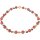 Edelsteinschmuck Karneol facettiert, Flechtcollier, 2-rhg, Magnetschloss, Damen