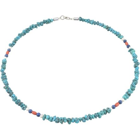Funk-Collier Edelsteinkette Arizona Türkis, Lapis Lazuli,...