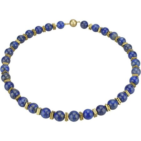 Edelsteincollier Lapis Lazuli, Gold-Hämatit,...