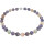 Funk-Collier Edelsteinkette Multicolor facettiert, Silber-Hämatit, Magnetschloss, ca. 49 cm, Damen