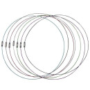 Edelstahlreifen silber 45 cm mit Schraubverschluss