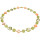 Funk-Collier farbenfrohe Edelsteinkette Serpentin, Perlmutt, ca. 44 cm, Damen
