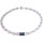 Funk-Collier Edelsteinkette Bergkristall Tropfen facettiert, Magnetschloss, ca. 44 cm