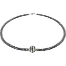 Funk-Collier Edelsteinkette facettierter Hämatit,...