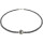 Funk-Collier Edelsteinkette facettierter Hämatit, Paveé Zirkonia Kugel, schwarz/Silber, ca. 45.5 cm