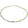 Funk-Collier Edelsteinkette Serpentin, Fluorit, Sw. Zuchtperle, Silber Karabiner, ca. 42.5 cm