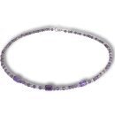 Funk-Collier Edelsteinkette Amethyst, Rutilquarz, Silber...