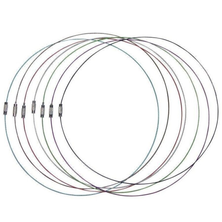 Edelstahlreifen türkisfarbig 45 cm mit Schraubverschluss