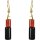 Weltmeister Ohrringe schwarz rot gold, Koralle, Onyx 925oo Si. verg, Damen