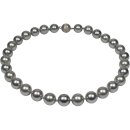 Tamouree Muschelkernperlen Collier, 14 mm Silber-grau...