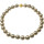 Muschelkernperlen Collier champagnerfarben, 16mm, 925 Silber vergoldet