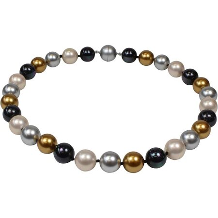 Tamouree Muschelkerperle, Collier Ø ca. 14 mm, Magnetschloss, ca. 48.5 cm, Damen