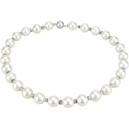 Funk-Collier Tamouree Muschelkernperle, Silber-Hämatit,...