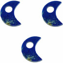Lapis Lazuli Halb-Mond, 1 Anhänger und 2...