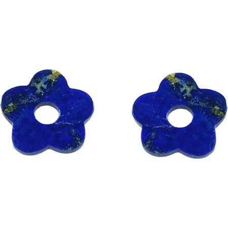 Lapis Lazuli Blüte, Einhänger z. B. für Ohrschmuck, Ø ca. 21 mm