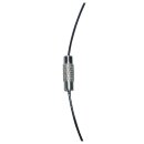 Edelstahlreifen schwarz 50 cm mit Schraubverschluss